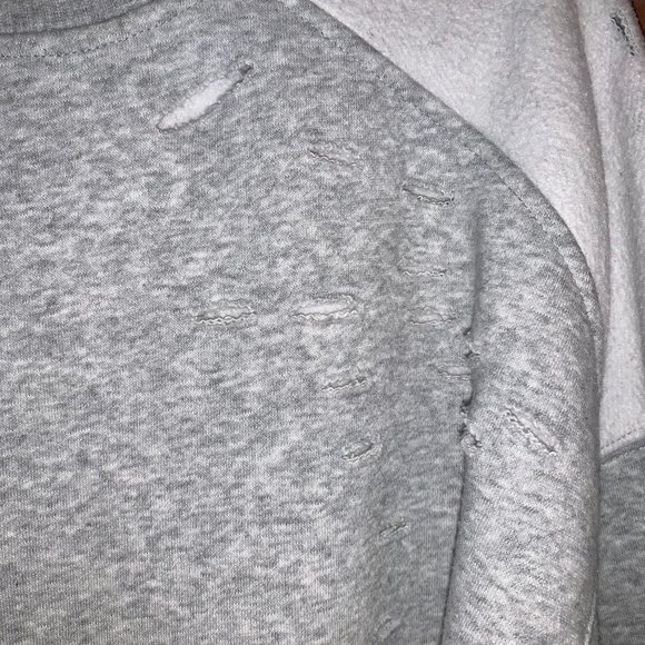 Code Mode Gray Distressed Oversized Sweatshirt L - Picture 3 of 8